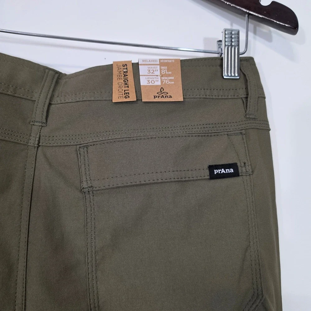 prAna Stretch Zion Pant II Men's 32x30 Slate Green Hiking Cargo Pants NWT gorp